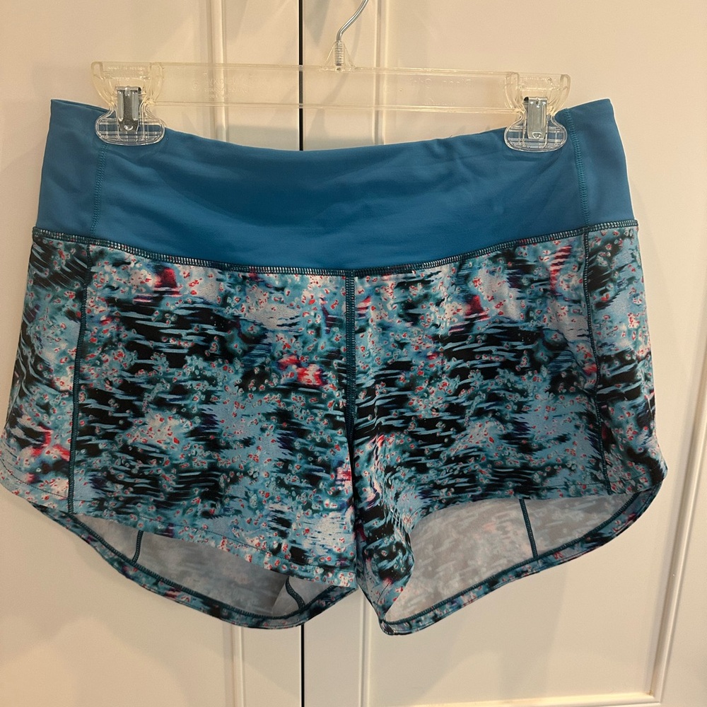 Lululemon Athletica Blue and Pink Athletic Shorts